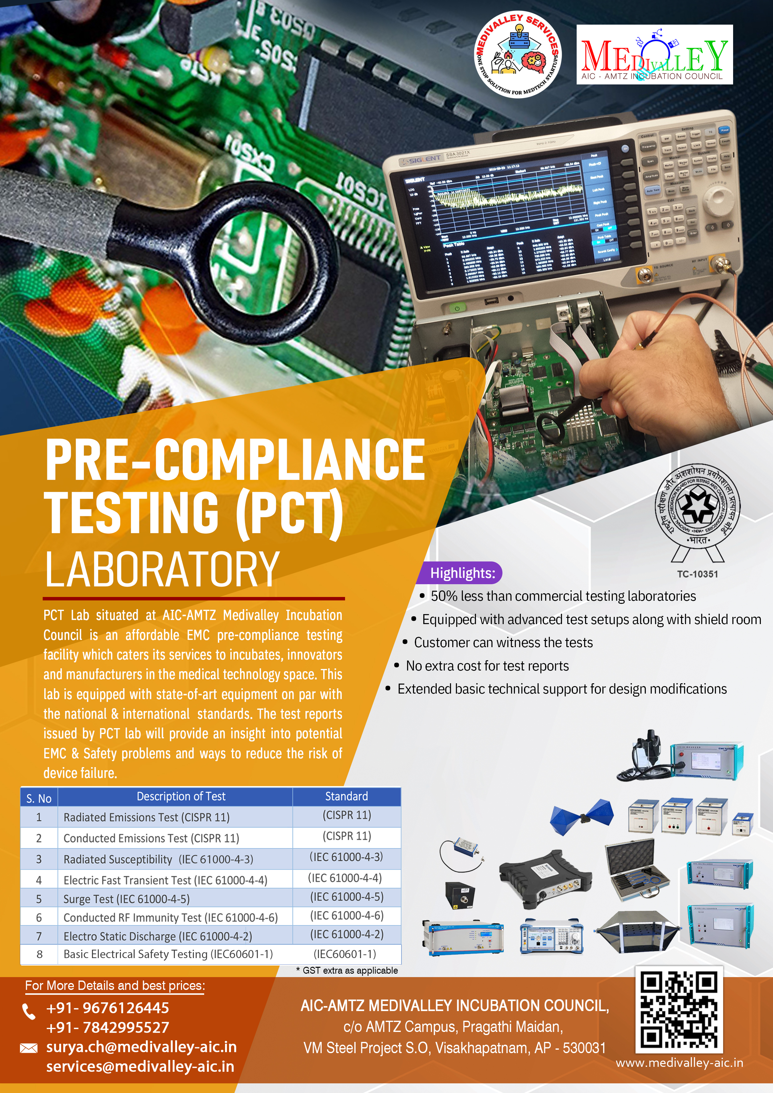 Pre-Compliance testing - PCT Laboratory